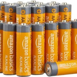 Amazon Basics AA High-Performance Alkaline Batteries, 20 Count (Pack of 1), 10-Year Shelf Life, Easy to Open Value Pack