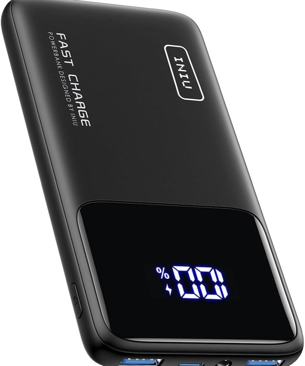 INIU 22.5W Power Bank, 10000mAh Slim USB C Portable Charger Fast Charging PD3.0 QC4.0, LED Display Battery Pack Portable for iPhone 15 14 13 12 Pro Max Samsung S22 Google LG...