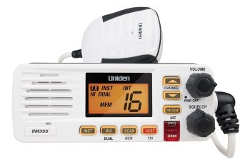 UNIDEN UM355VHF VHF SPLASHPROOF MARINE RADIO LARGE LCD DISPLAY ONE TOUCH CHANNEL