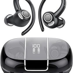 Wireless Earbud Bluetooth 5.3 Over-Ear Sport Headphones Touch Control Hi-Fi Stereo True TWS in Earphones IP6 Waterproof 48H Playback LED Power Display Noise Reduction Headset...